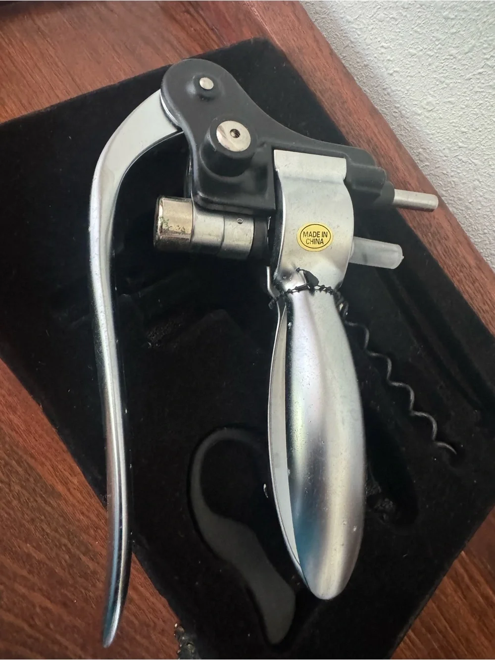New Unused open box For Living Peacock Lever-Style Corkscrew Wine Opener